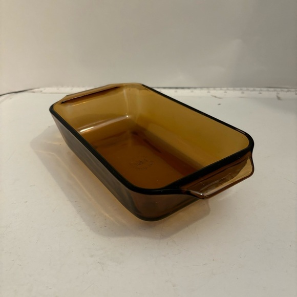 Vintage anchor hocking amber glass 9x5  casserole‎ dish 442 - Picture 2 of 12